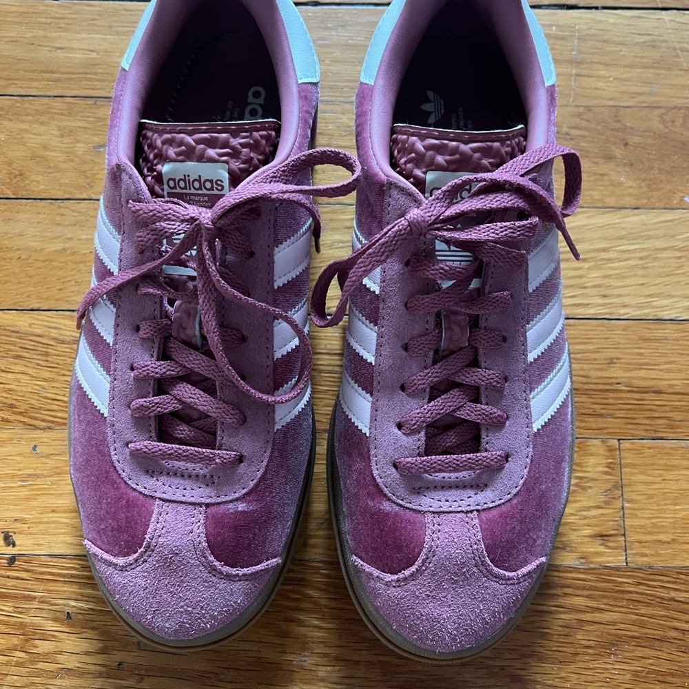 adidas Women’s Suede Gazelle Sneakers — Pink 9